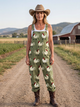 Cleo | Sage Green Printed Wide-Leg Jumpsuit