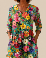 Keira | Long Blouse with Striking Pattern