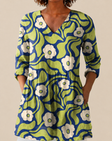 Talia | Long Blouse with a Striking Pattern