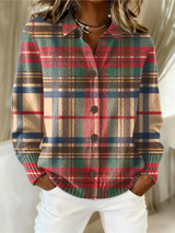 Gloria | Multicolour Plaid Button Cardigan for Women