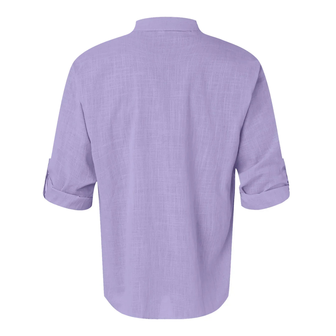 Men's Casual Summer Shirt | Henley, Long Sleeve