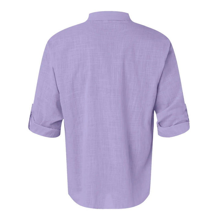 Men's Casual Summer Shirt | Henley, Long Sleeve