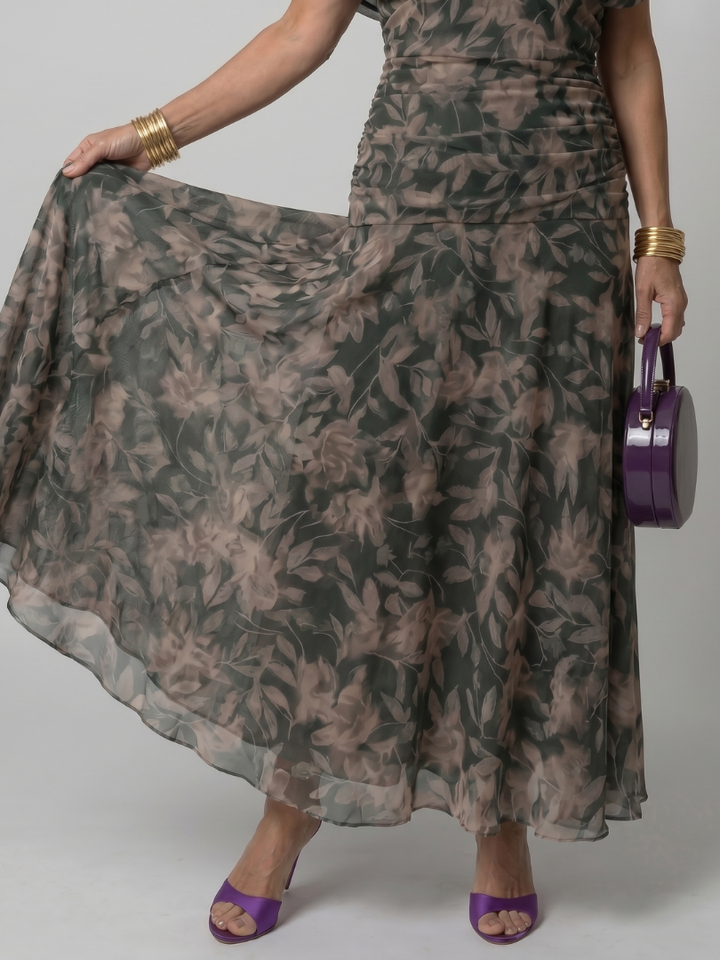Ellis & Johnson™ | Off Shoulder Flow Midi Dress