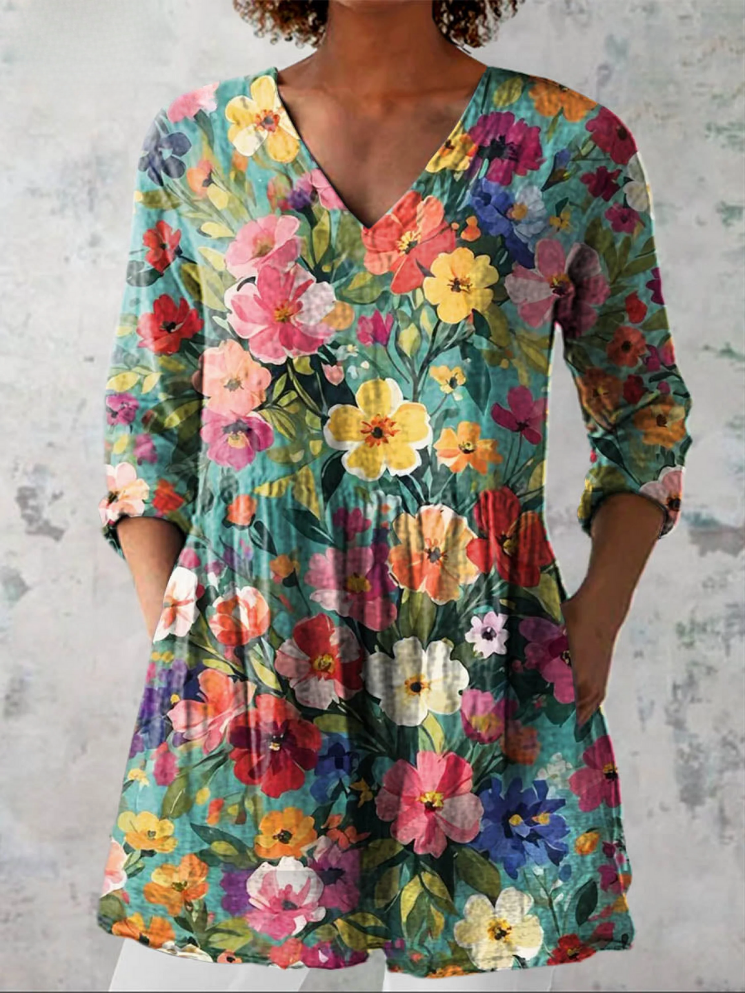 Keira | Long Blouse with Striking Pattern