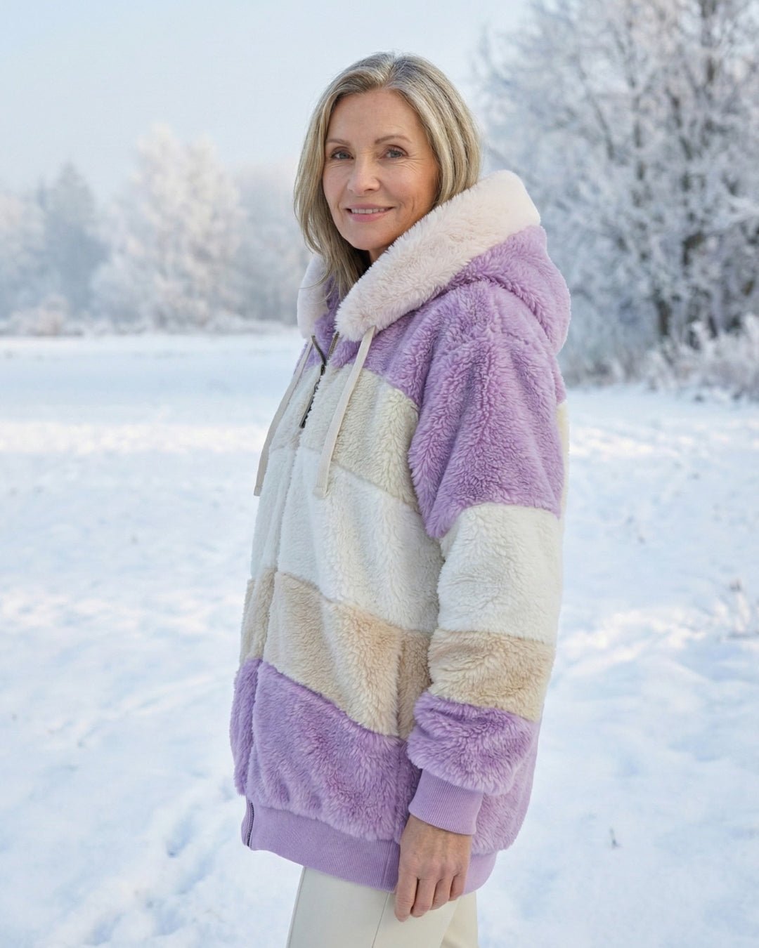 Beverley | Colorblock Plush Jacket
