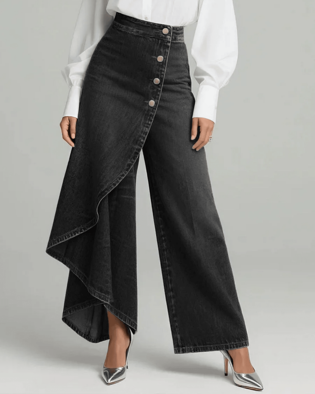 Yasmin | Denim Wrap Trousers