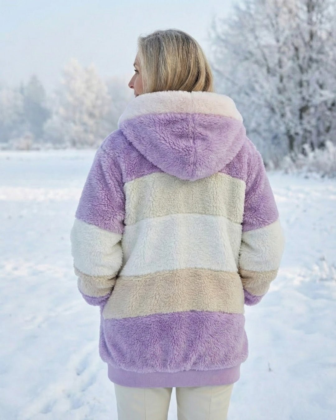 Beverley | Colorblock Plush Jacket