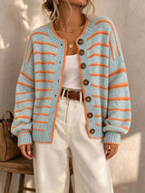 Mabel | Striped Knit Cardigan for Women