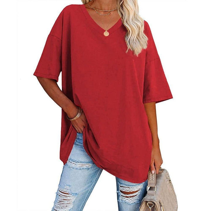 Karen | Casual Loose V-neck T-shirt