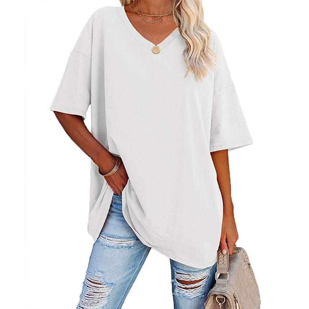 Karen | Casual Loose V-neck T-shirt