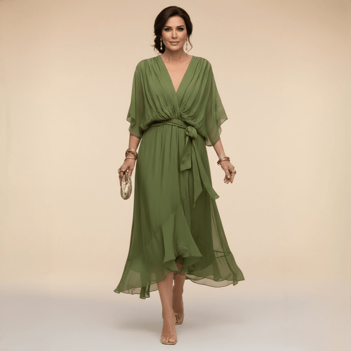 MONICA™ | Elegant V-Neck Dress