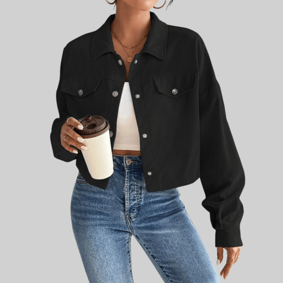 ESTRELLA™ – Classic Collared Button-Front Jacket
