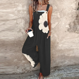 Moreau | Graphic Floral Dungaree Jumpsuit