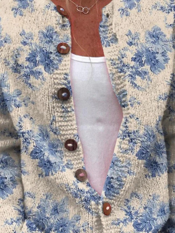 Vintage Knit Cardigan for Women