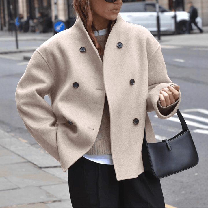 BINI™ - Cozy Long Sleeve Stand Collar Coat