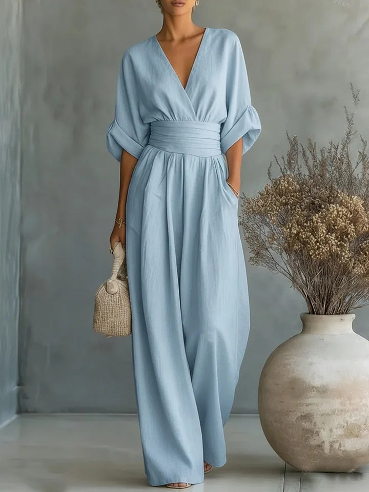 VALENCIA | Elegant Slimming Jumpsuit with V-Neck