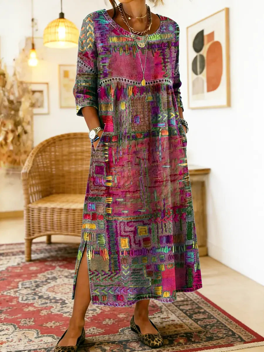 Manuela | Denim Patchwork Dress