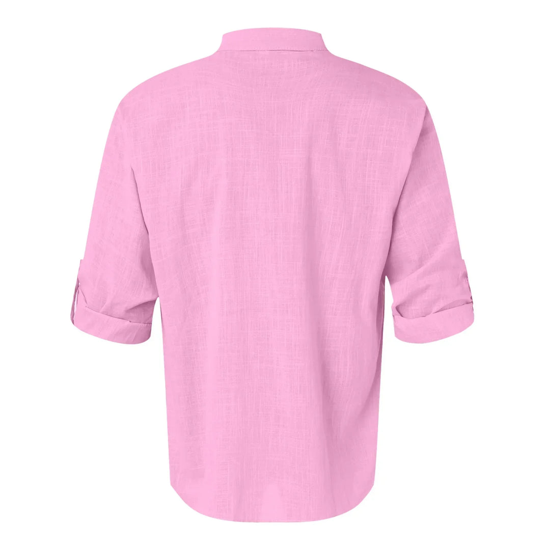 Men's Casual Summer Shirt | Henley, Long Sleeve
