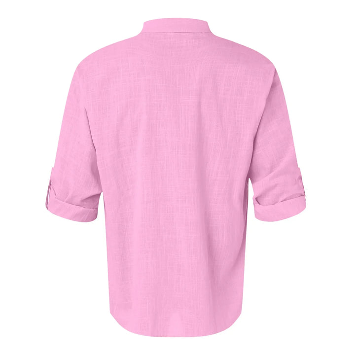 Men's Casual Summer Shirt | Henley, Long Sleeve