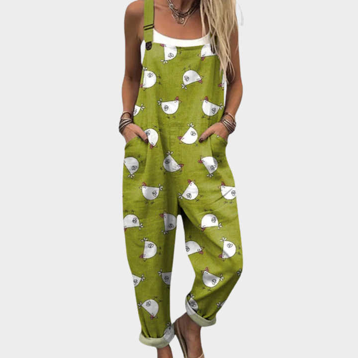 Cozy Printed Overalls