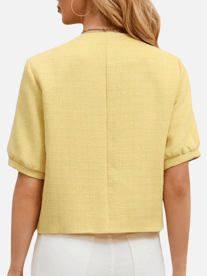 Vivian | Cropped Tweed Blazer Jacket
