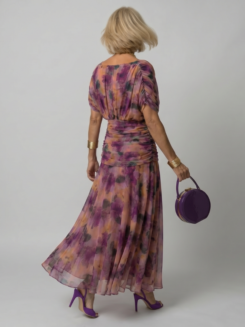 Ellis & Johnson™ | Off Shoulder Flow Midi Dress