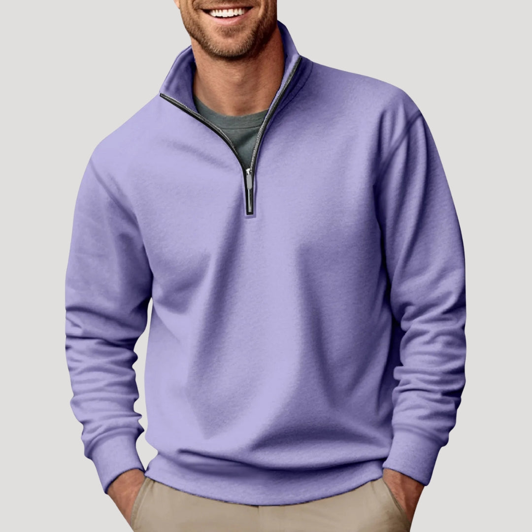 Kaj | cotton half zip sweatshirt lightweight