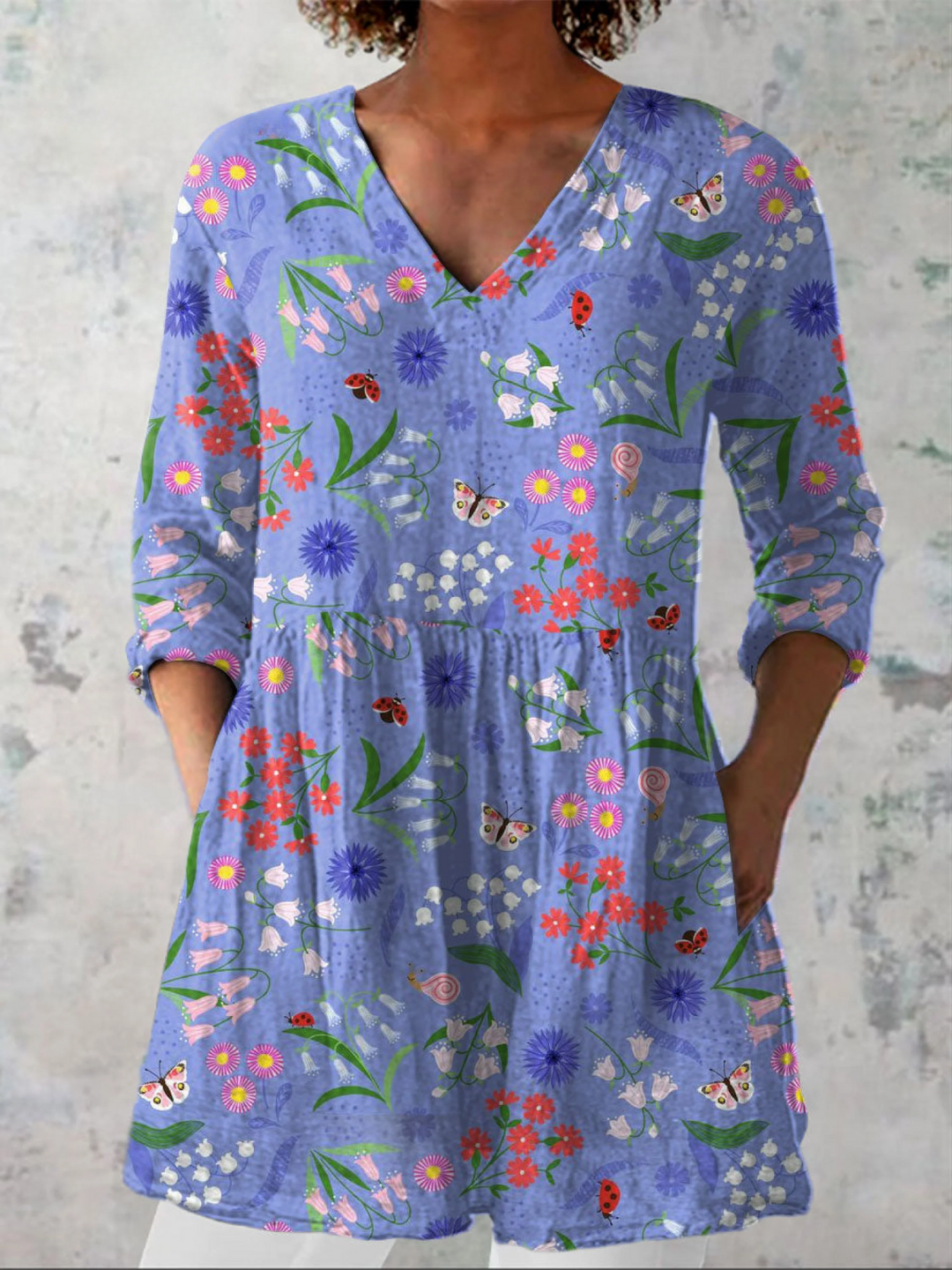 Amelie | Long Blouse with Striking Pattern