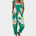 Comfortable Printed Dungarees