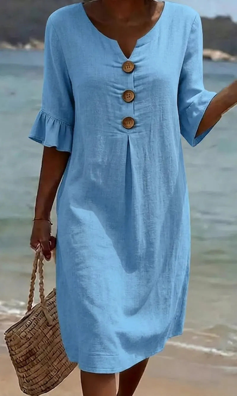 SIENNA | Women’s Everyday Solid Print Dress
