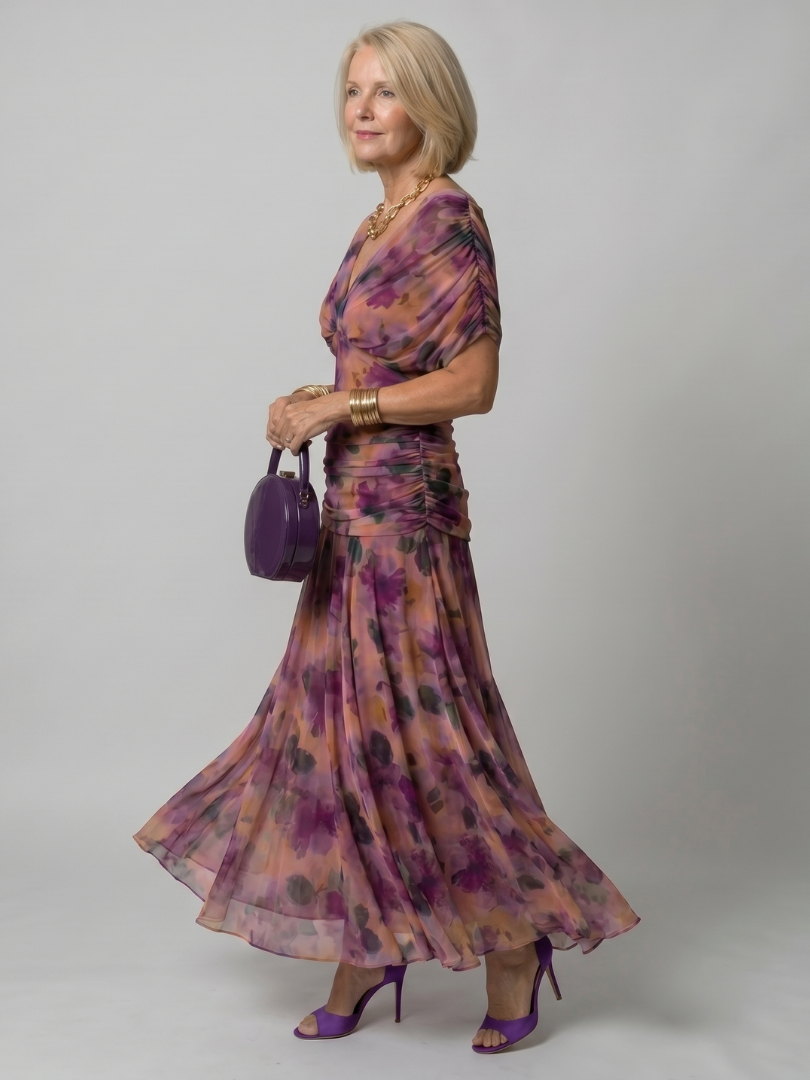Ellis & Johnson™ | Off Shoulder Flow Midi Dress