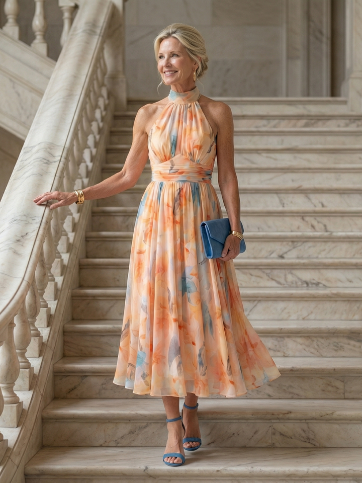 Ellis & Johnson™ | Soft Halter Midi Dress