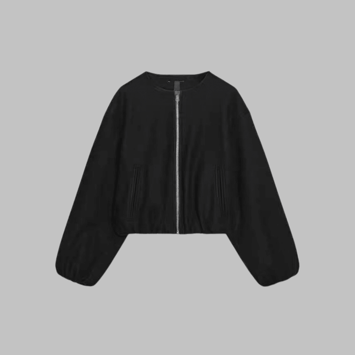OVALIE™ - Chic Long Sleeve Zipper Crop Top Jacket