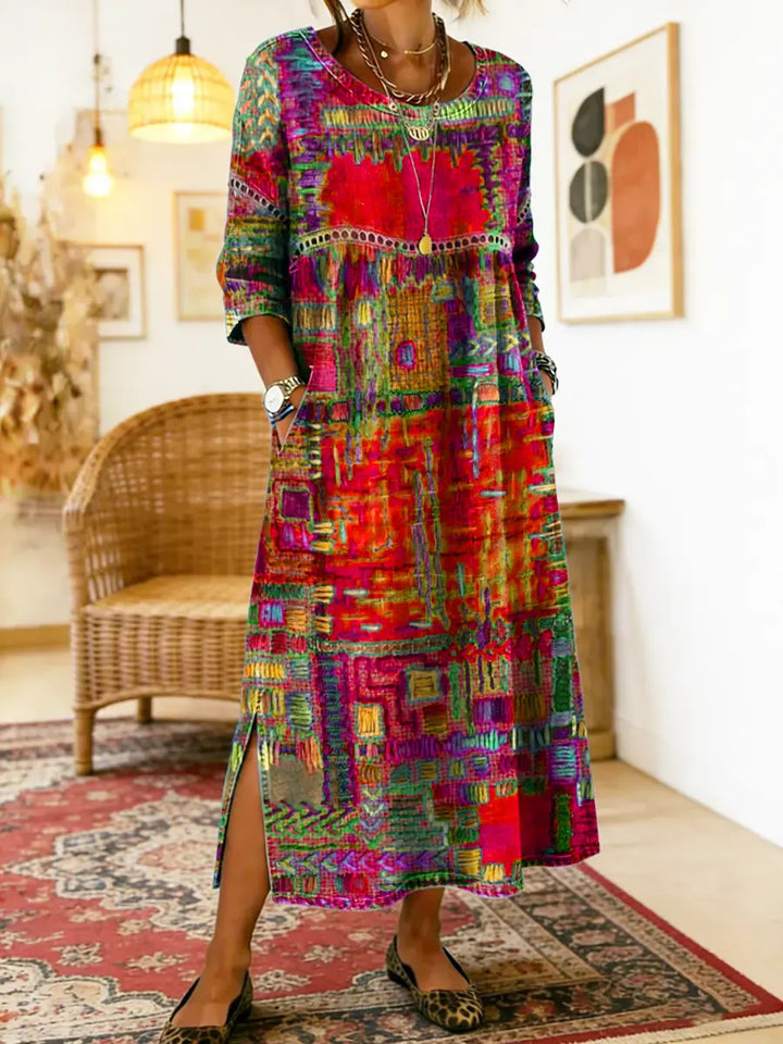 Manuela | Denim Patchwork Dress