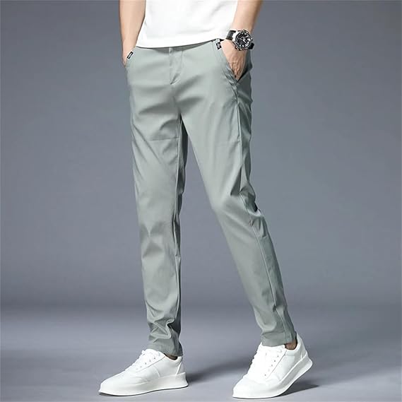 Men's Slim Chino Pants | Cropped, Flat Front