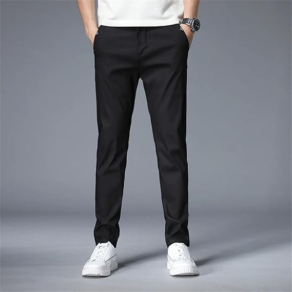 Men's Slim Chino Pants | Cropped, Flat Front