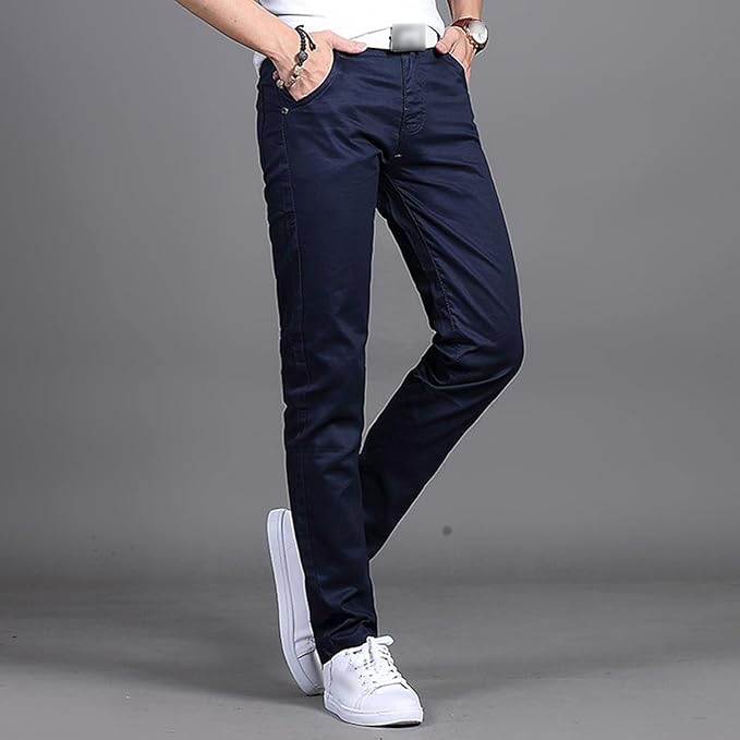 Men's Casual Chino Pants | Slim Fit, Black Stretch