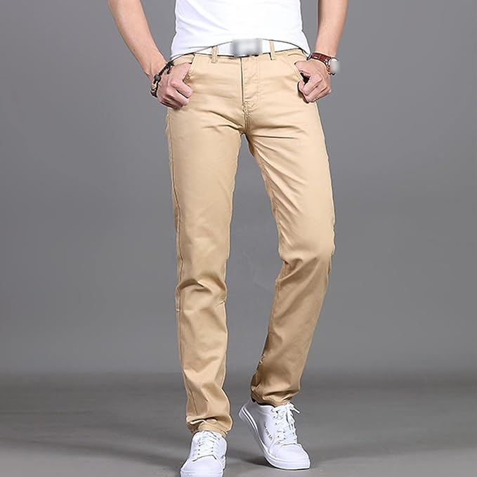 Men's Casual Chino Pants | Slim Fit, Black Stretch