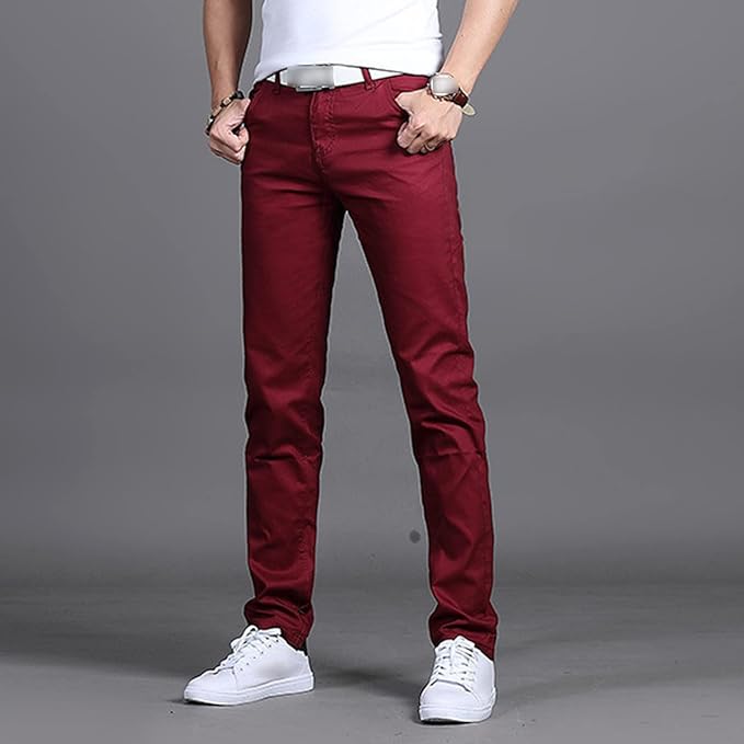 Men's Casual Chino Pants | Slim Fit, Black Stretch
