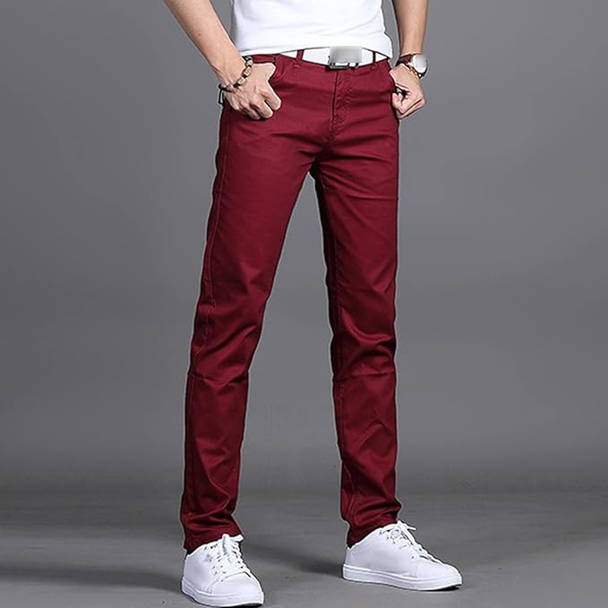 Men's Casual Chino Pants | Slim Fit, Black Stretch