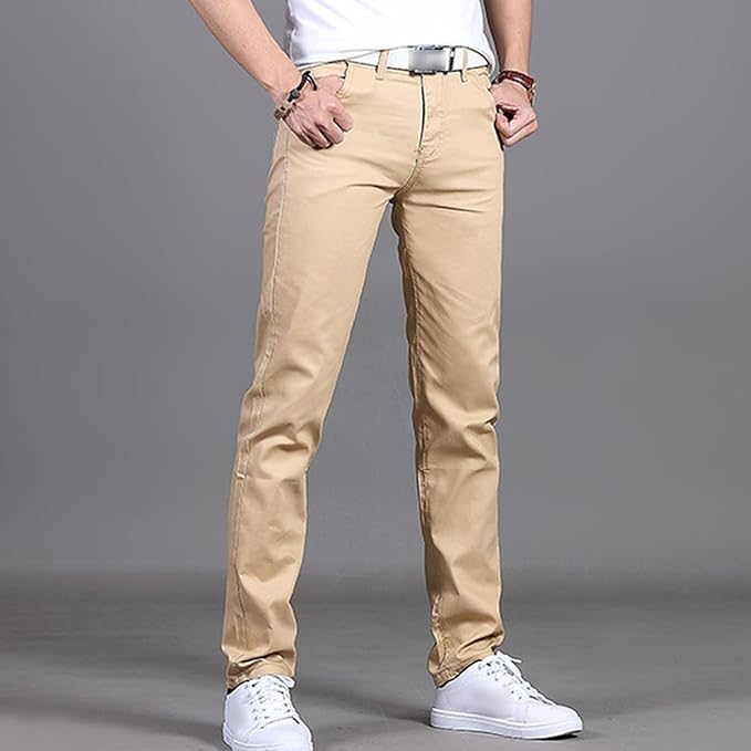 Men's Casual Chino Pants | Slim Fit, Black Stretch