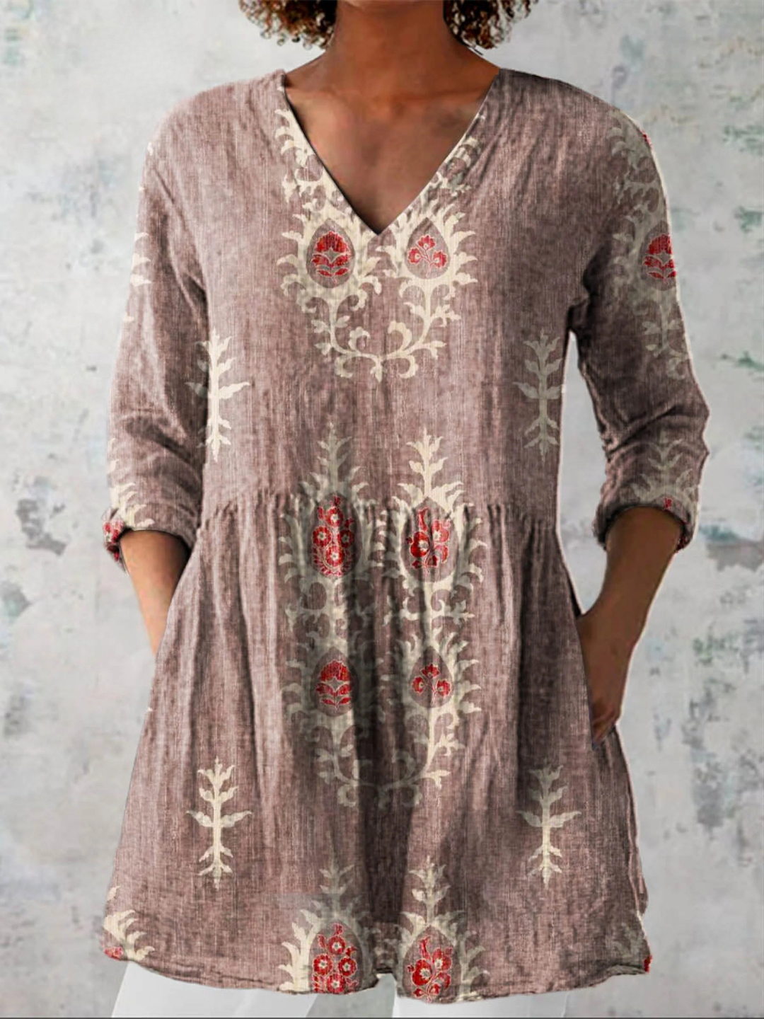 Blair | Long Blouse with Striking Pattern