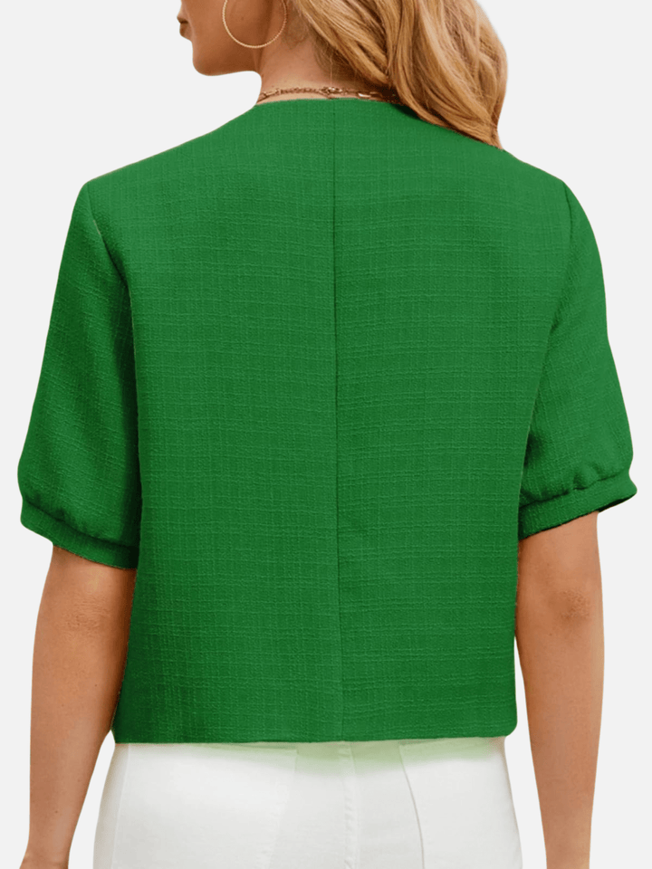 Vivian | Cropped Tweed Blazer Jacket