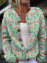 Vintage Floral Cardigan for Women