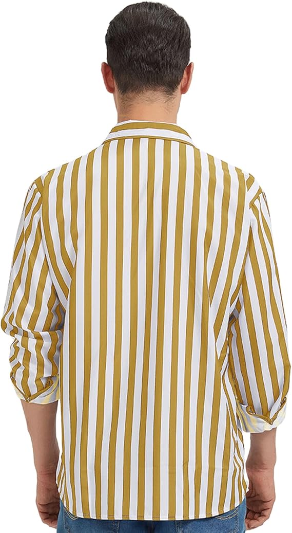 Men's Summer Striped Shirt | Checked, Long Sleeve