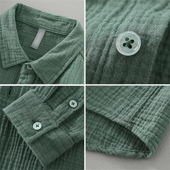 Men Casual Summer Shirt | Long Sleeve, Oversized