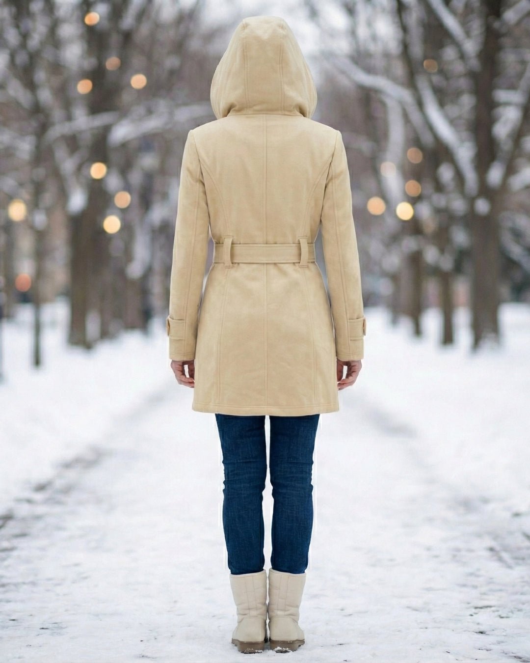 Sheila | Plaid Collar Wool Coat