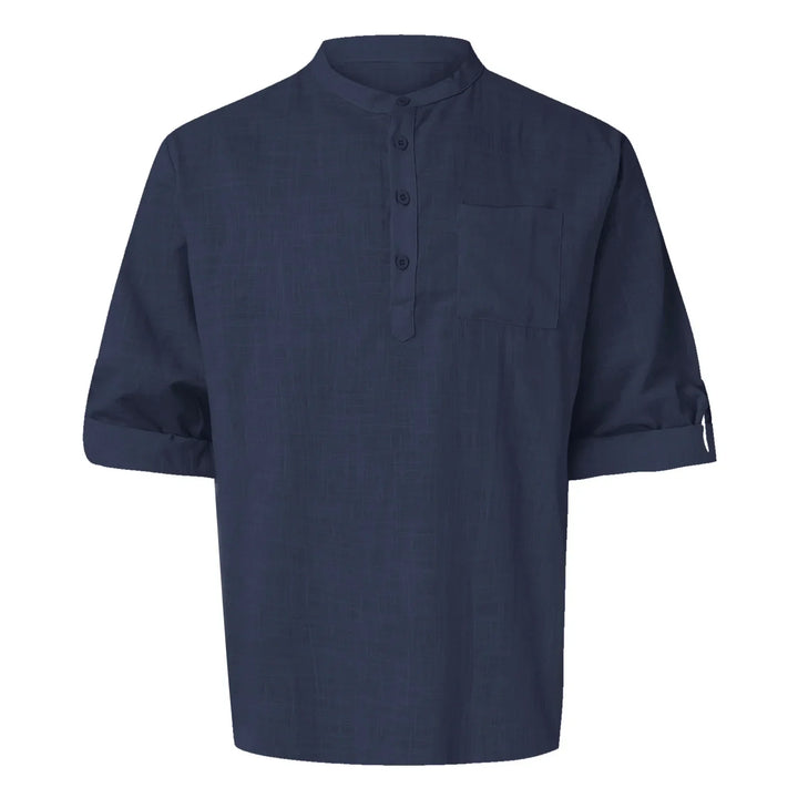 Men's Casual Summer Shirt | Henley, Long Sleeve