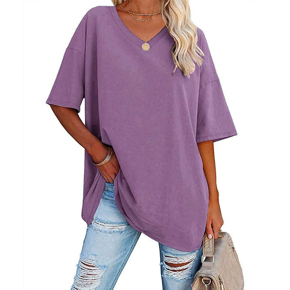Karen | Casual Loose V-neck T-shirt
