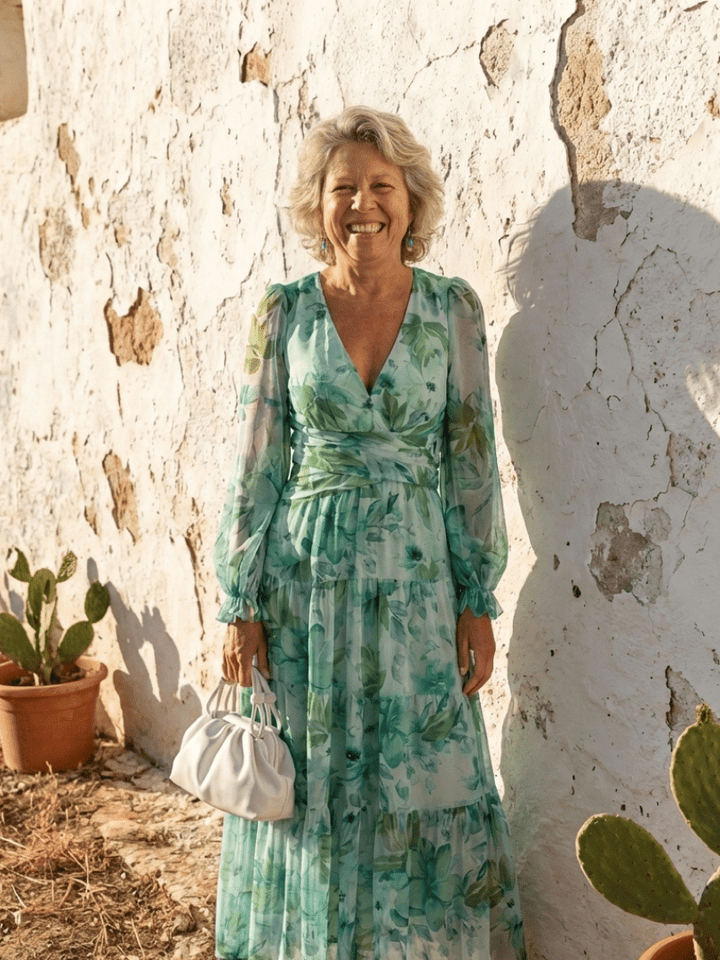ALTHEA™ | Long Sleeve Floral Maxi Dress